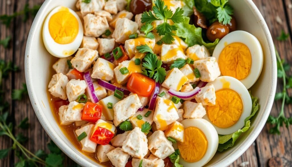 chicken salad with eggs