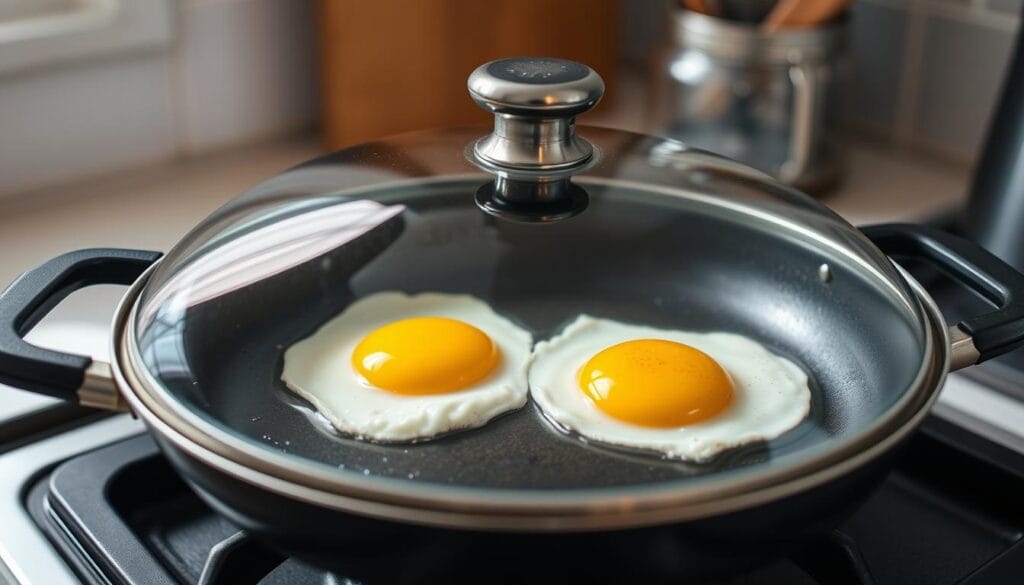 Cooking Sunny Side Up Eggs with Lid