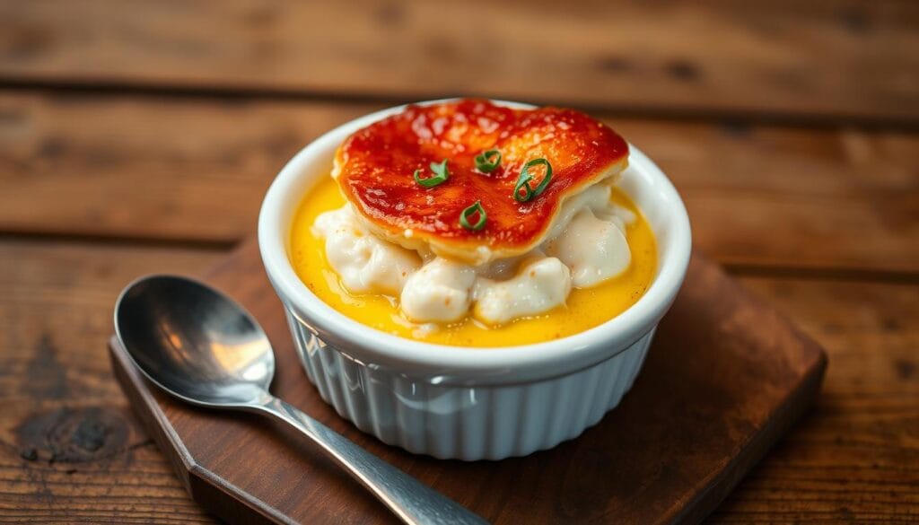 Crab Brulee with caramelized top