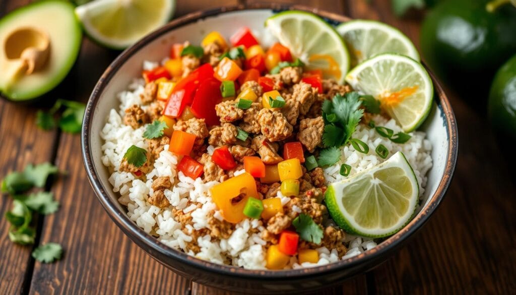 Turkey rice bowl