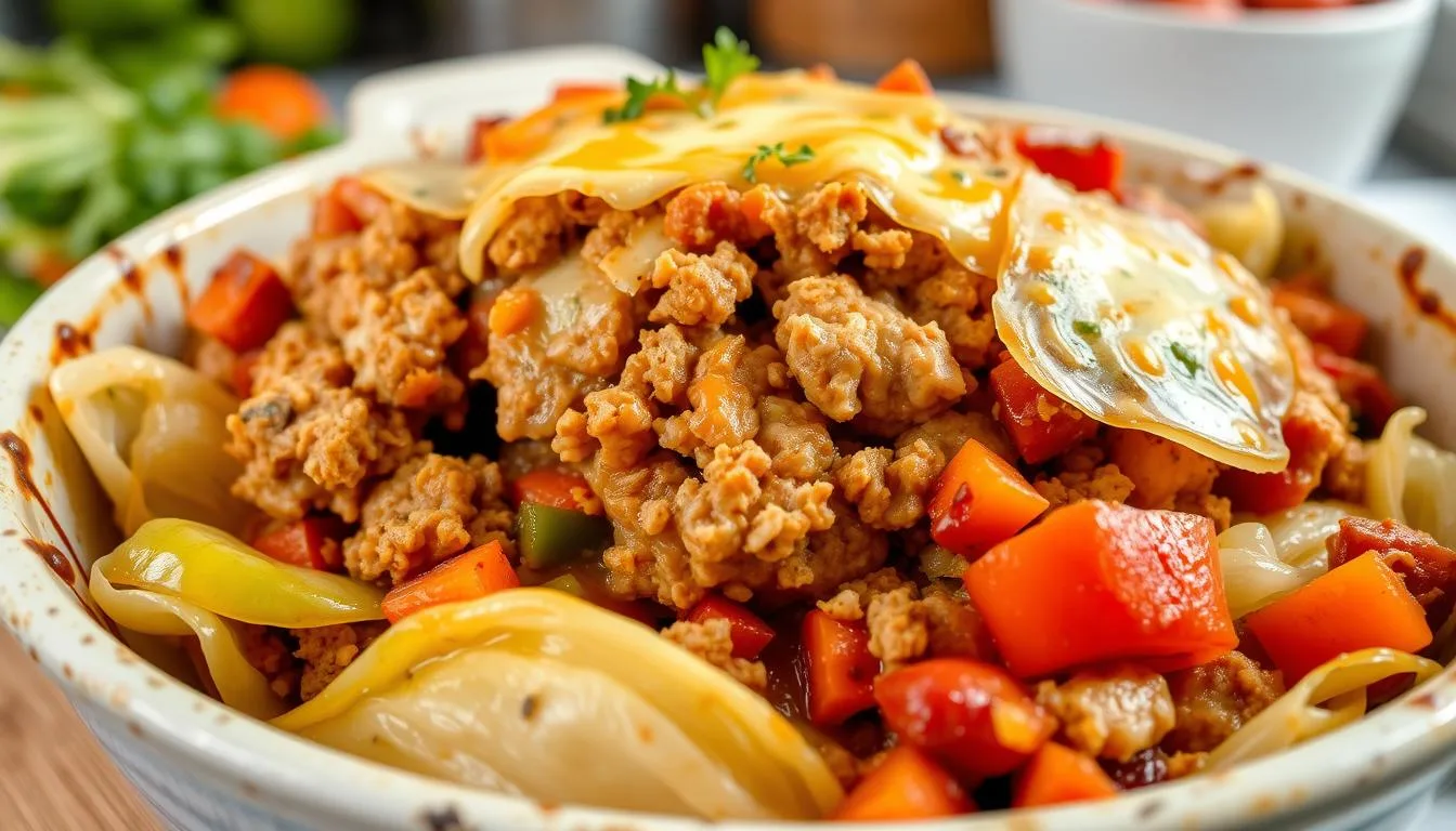 ground turkey cabbage casserole