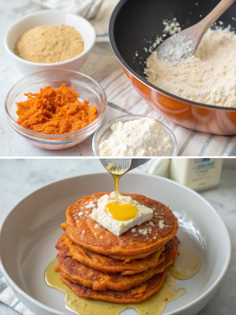 Sweet Potato Pancakes preparing steps
