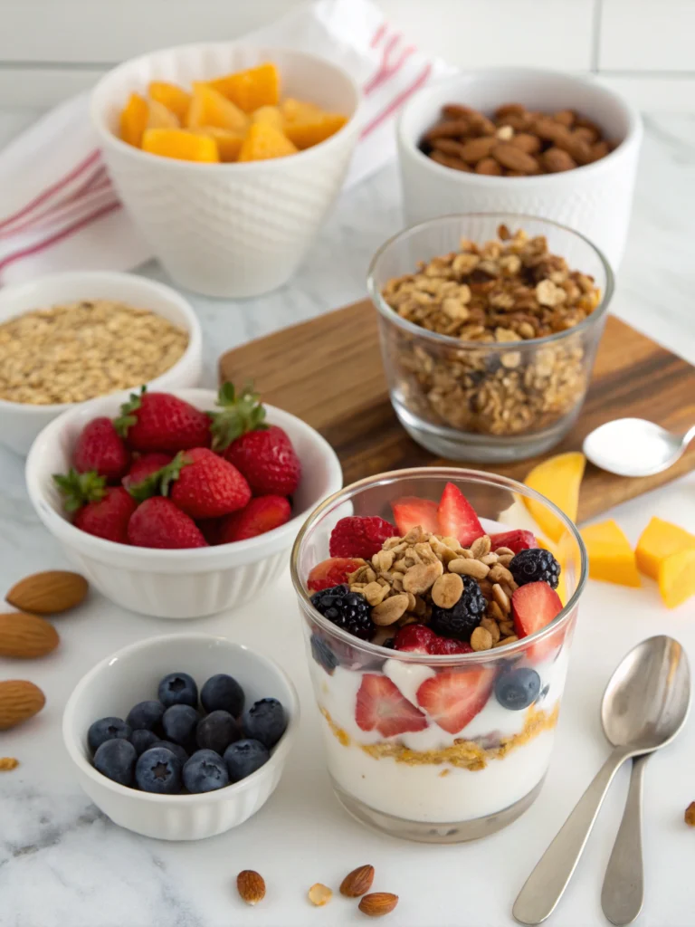 Breakfast Parfait preparing steps