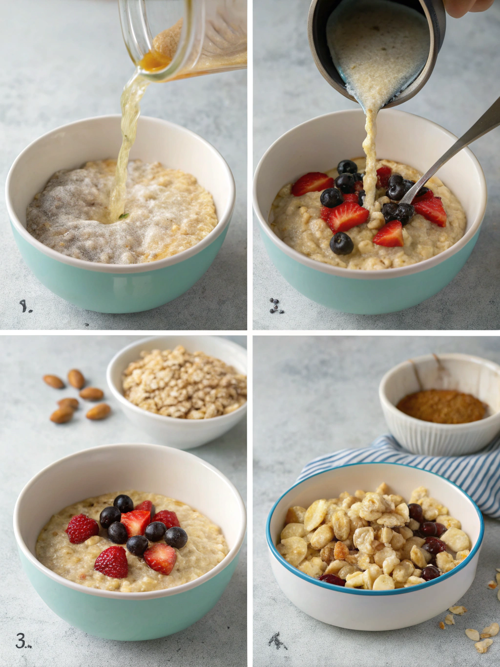 Instant Oats preparing steps