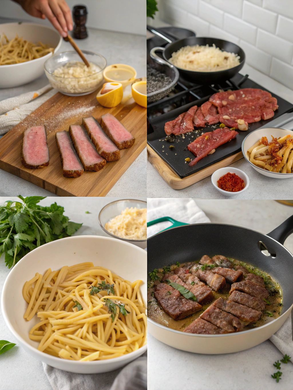 Steak Pasta Recipes preparing steps