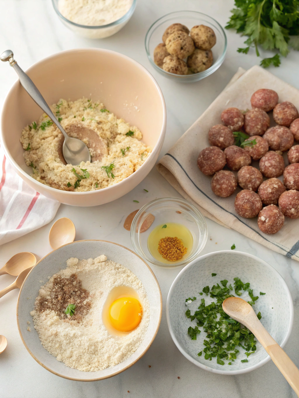 Breakfast Meatballs preparing steps
