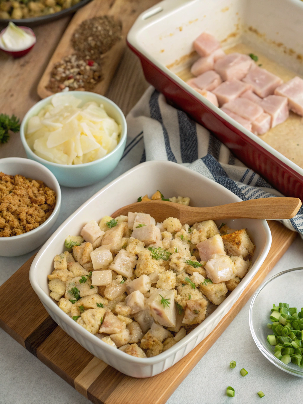 Chicken and Stuffing Casserole Recipe preparing steps