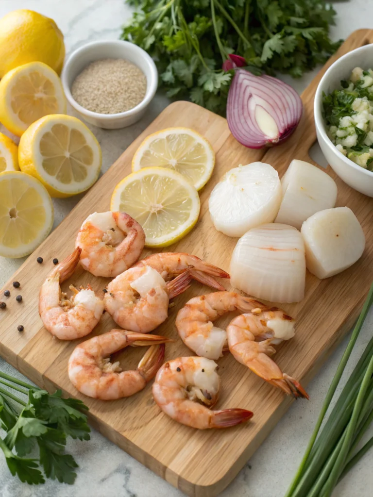 Shrimp and Scallop Recipes ingredients