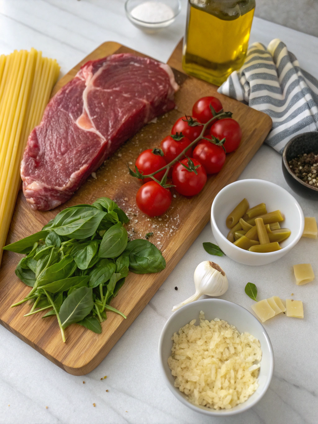 Steak Pasta Recipes ingredients