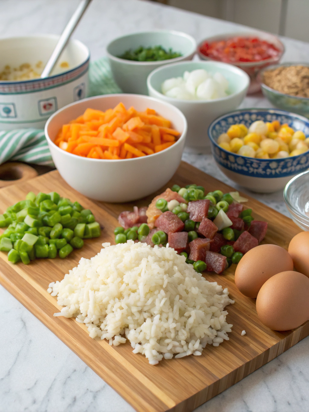 Blackstone Fried Rice Recipe ingredients