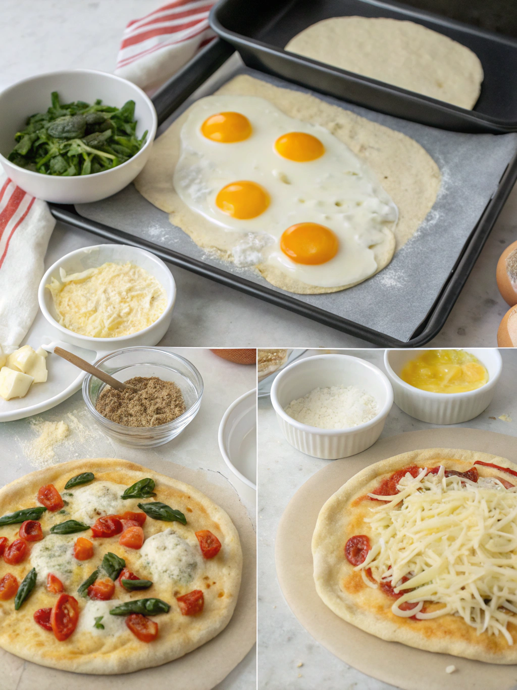 Breakfast Flatbread preparing steps