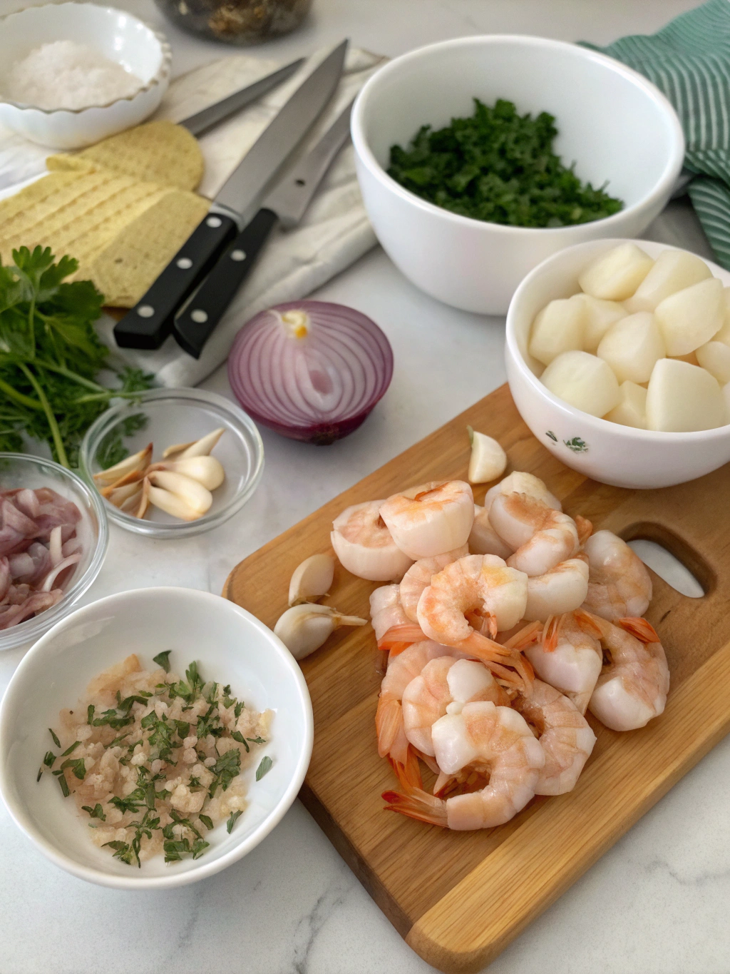 Shrimp and Scallop Recipes preparing steps