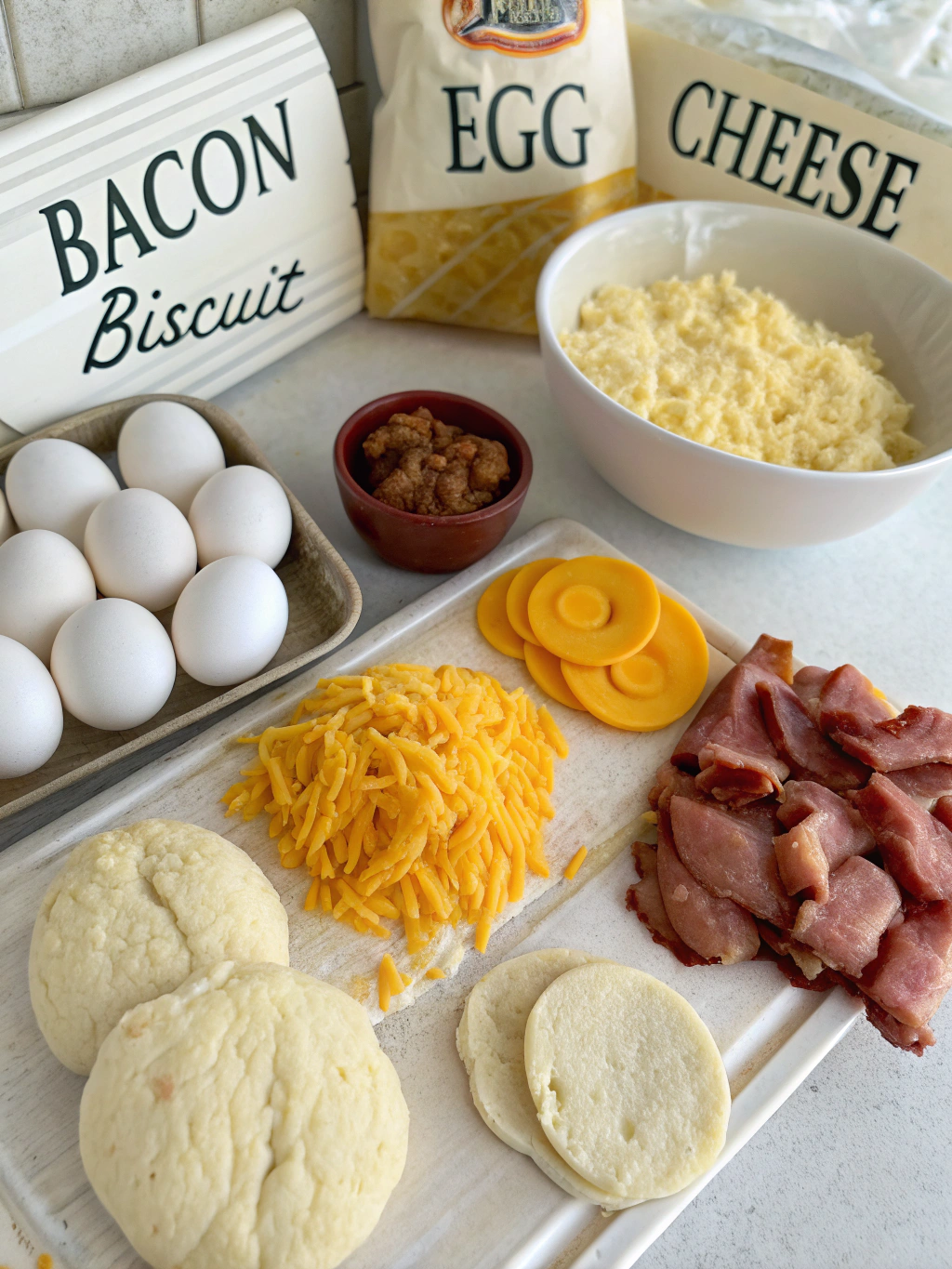 Bacon Egg Cheese Biscuit ingredients