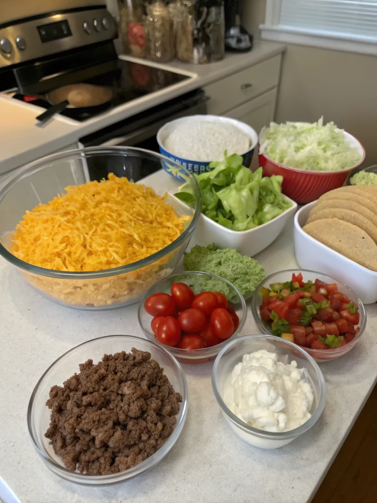Taco Rice Recipe ingredients